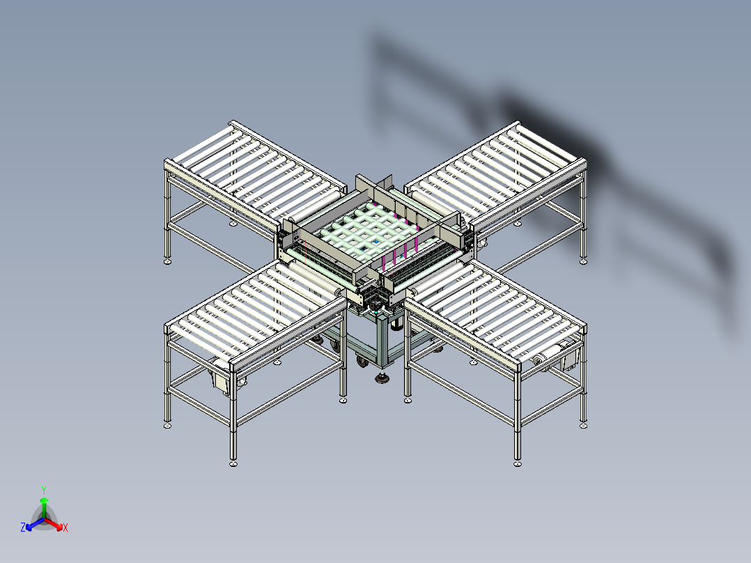 转向输送线设计正等轴测图