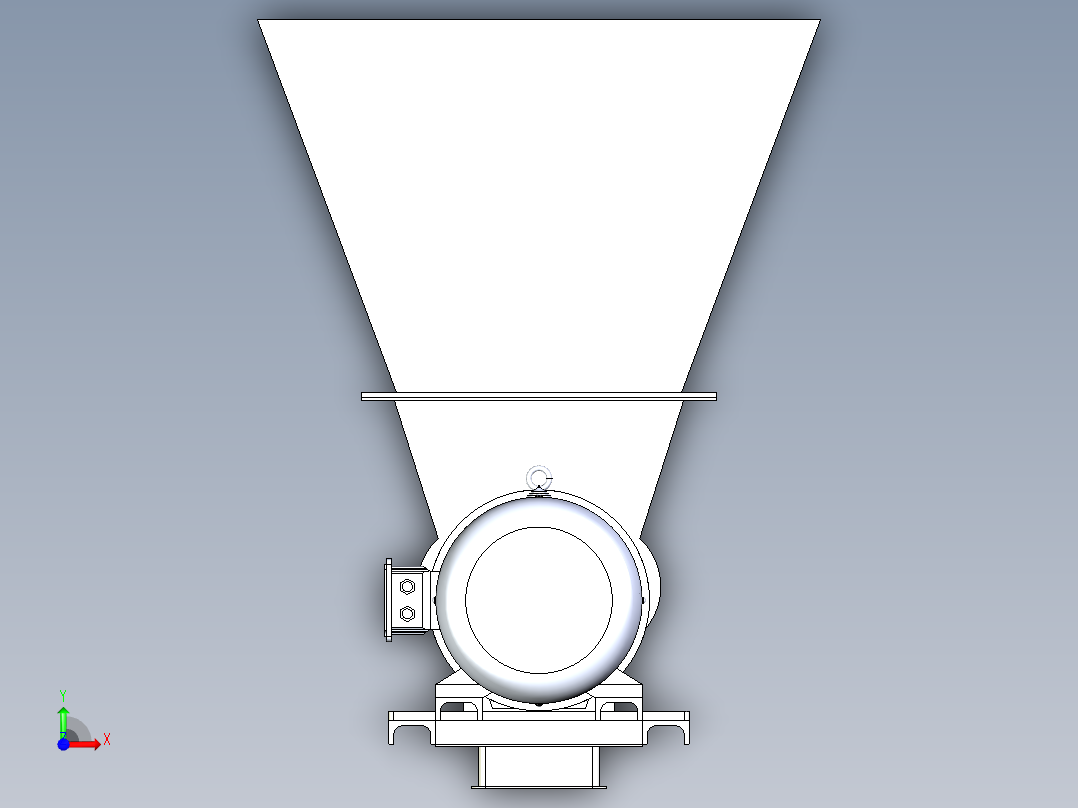 小型单螺旋给料机前视图