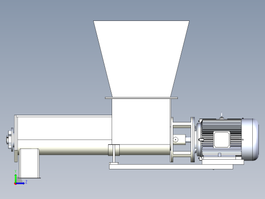小型单螺旋给料机左视缩略图