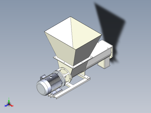 小型单螺旋给料机正等轴测缩略图