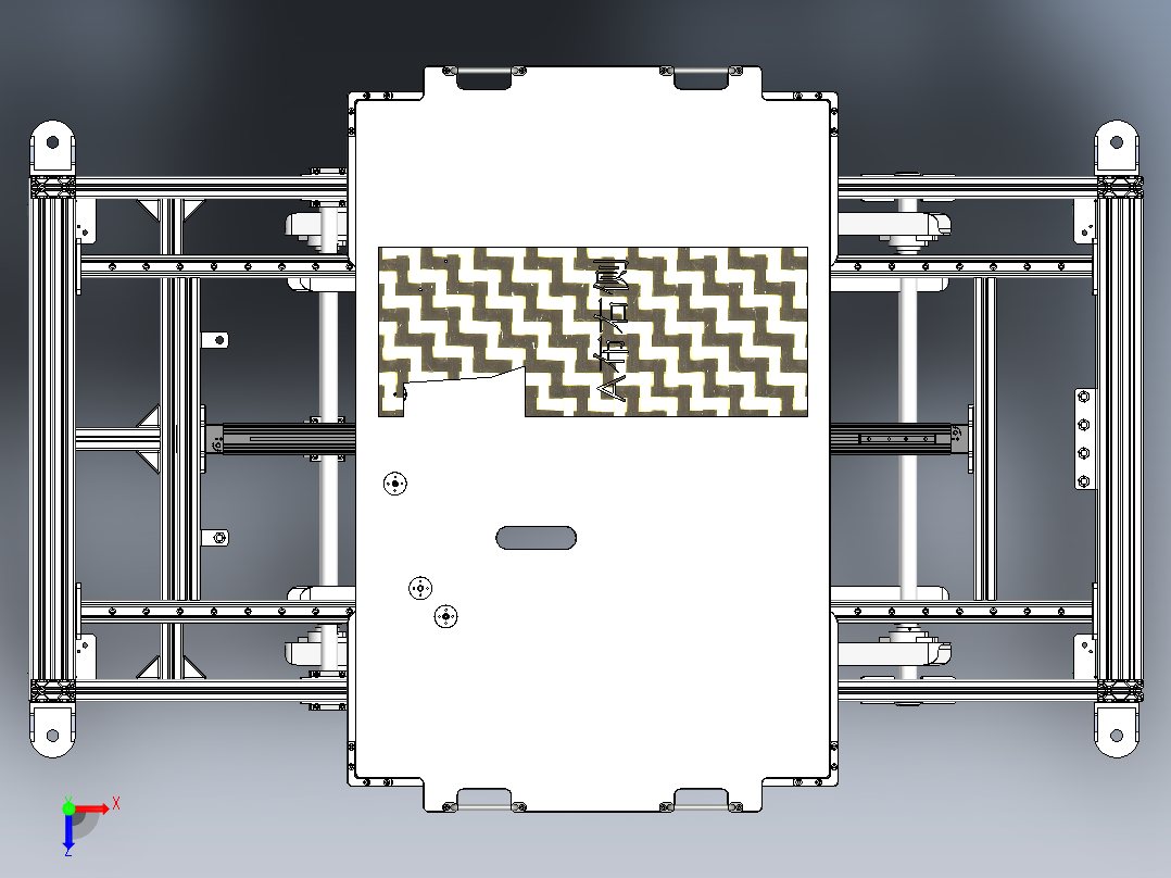 剪叉式升降机 、剪刀式升降机构俯视图