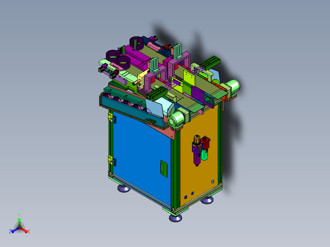 轴承生产用硬度检验装置正等轴测图