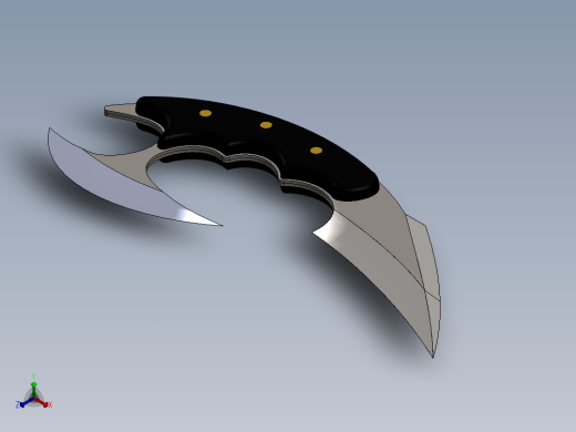 爪子刀、刀(9)正等轴测缩略图