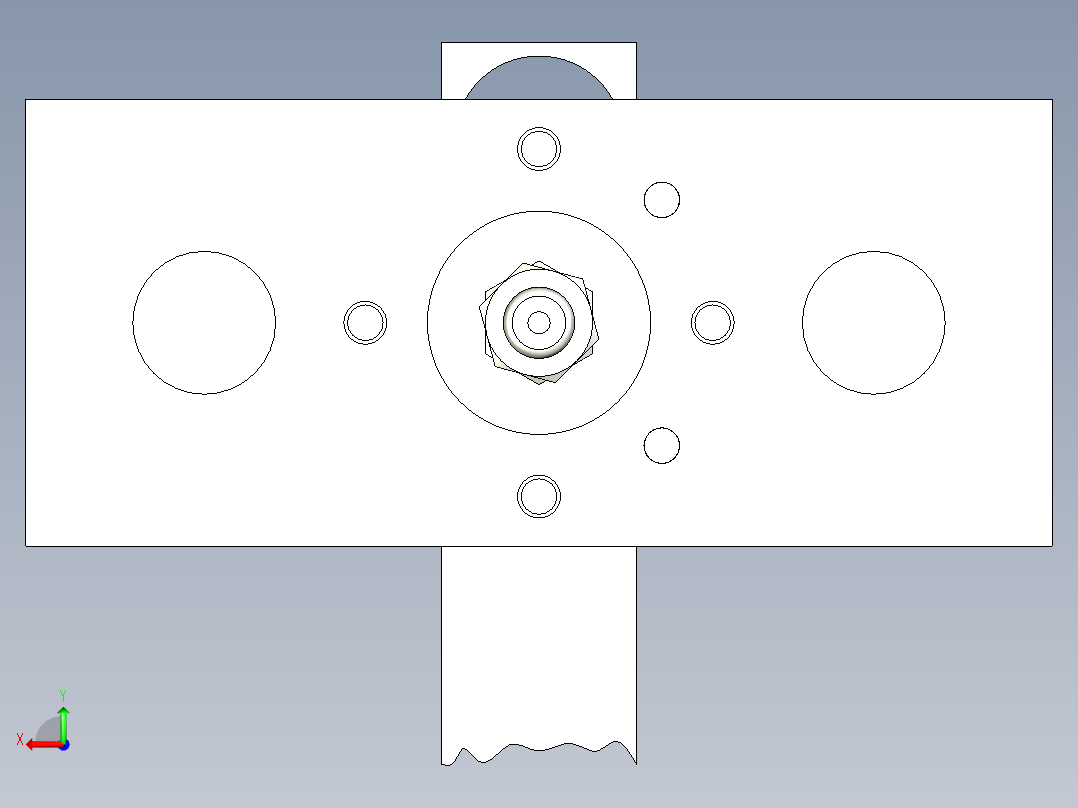 张边盘落料拉深冲孔整形复合模后视图