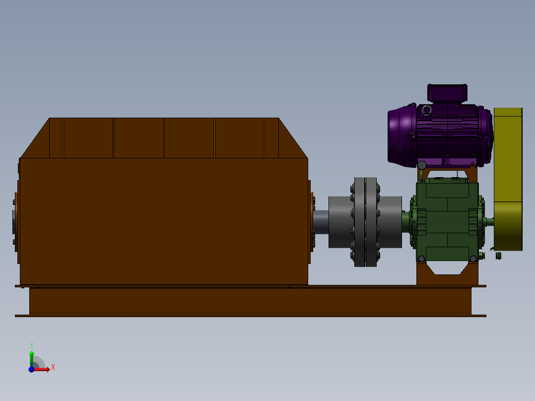破碎机、双辊破碎机前视图