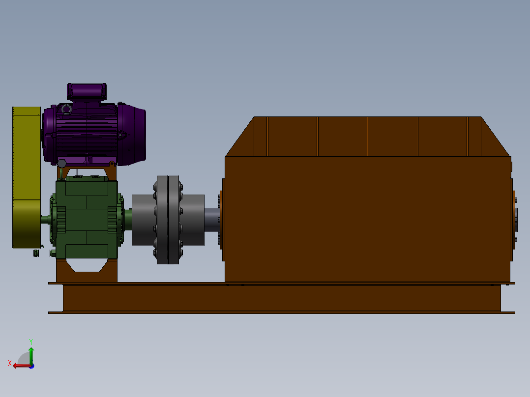 破碎机、双辊破碎机后视图