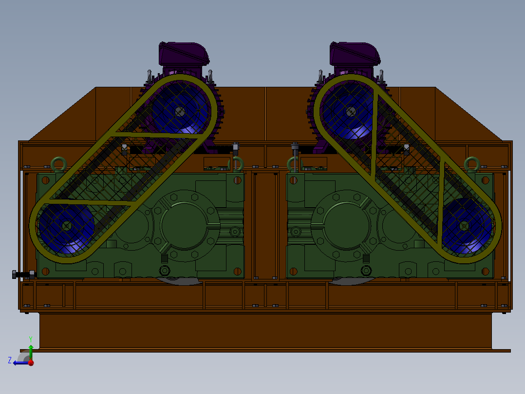 破碎机、双辊破碎机右视图