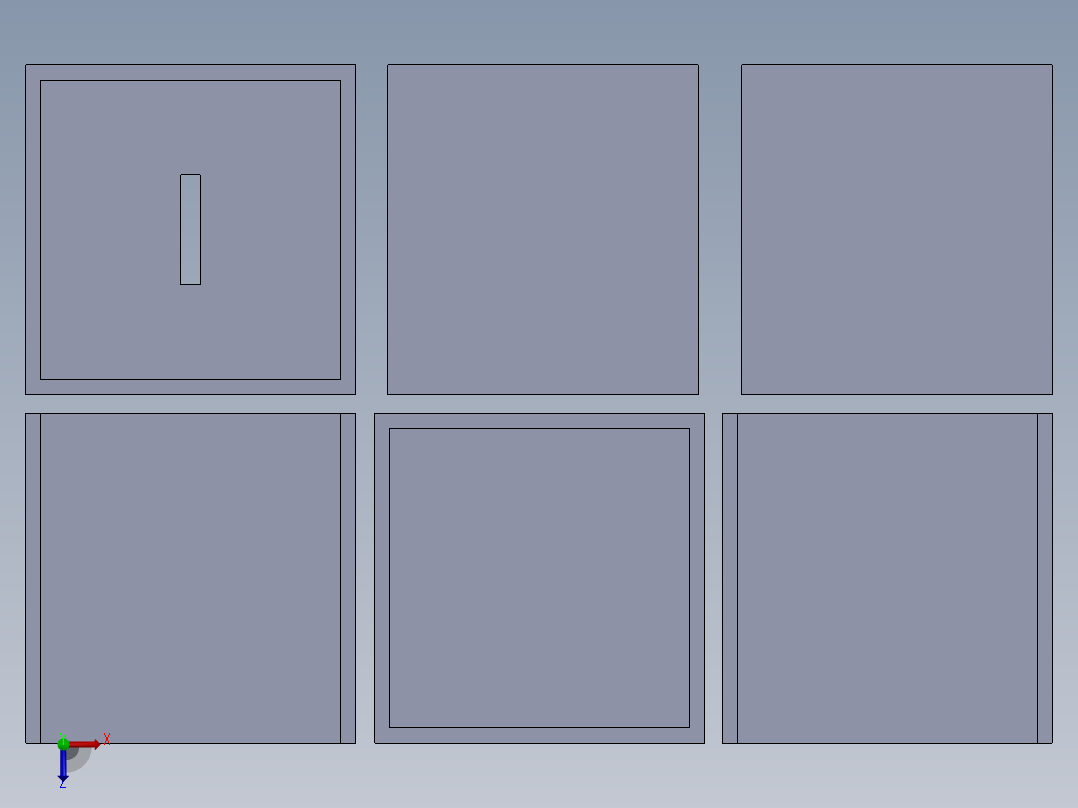 “亚克力存钱罐盒 – 激光切割俯视图