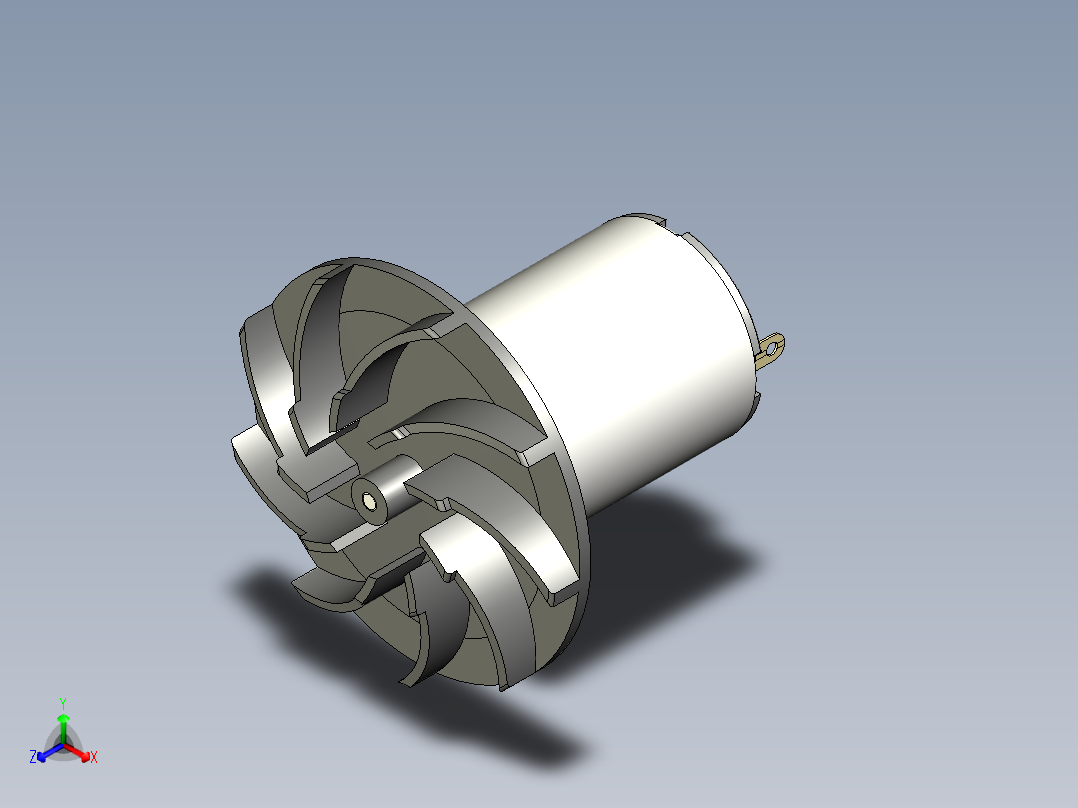 手持式吸尘器电机和叶轮组件