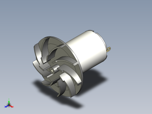 手持式吸尘器电机和叶轮组件