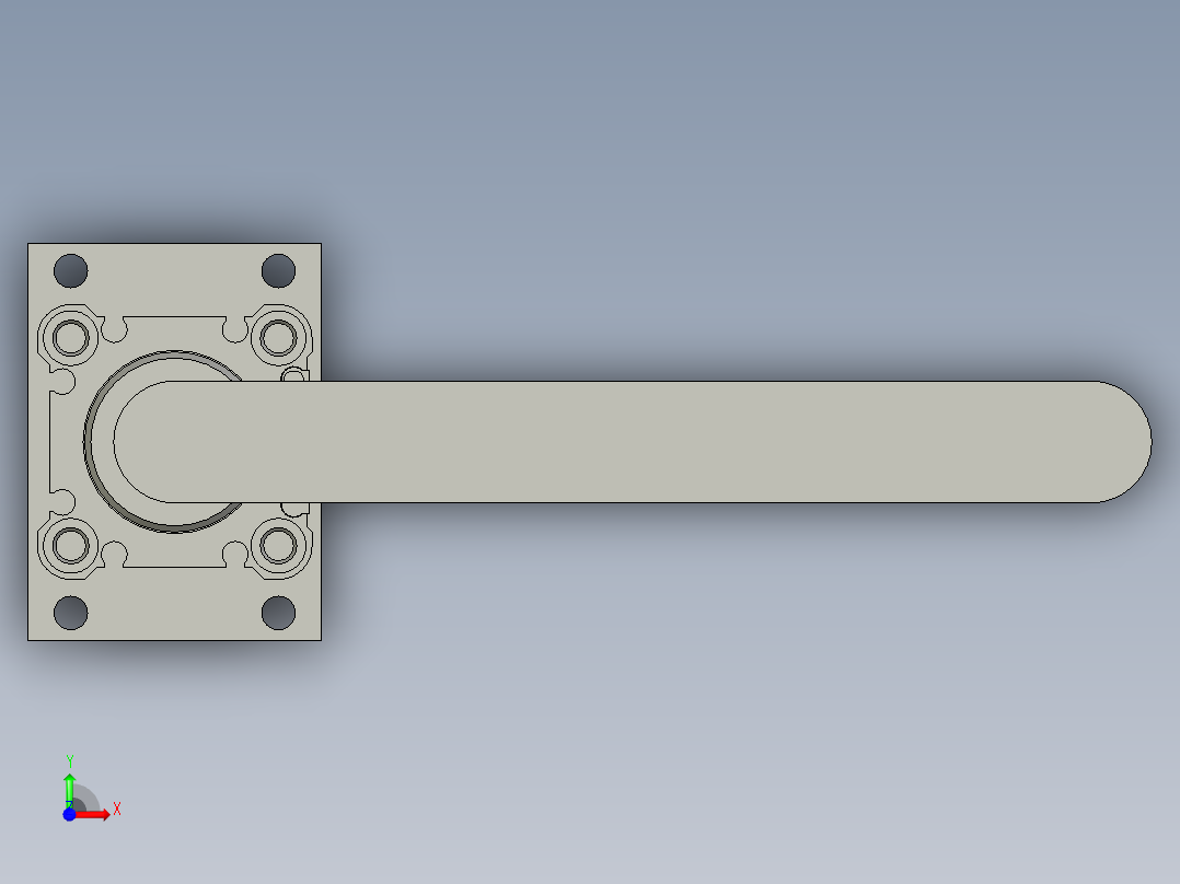 工件夹紧装配体前视图
