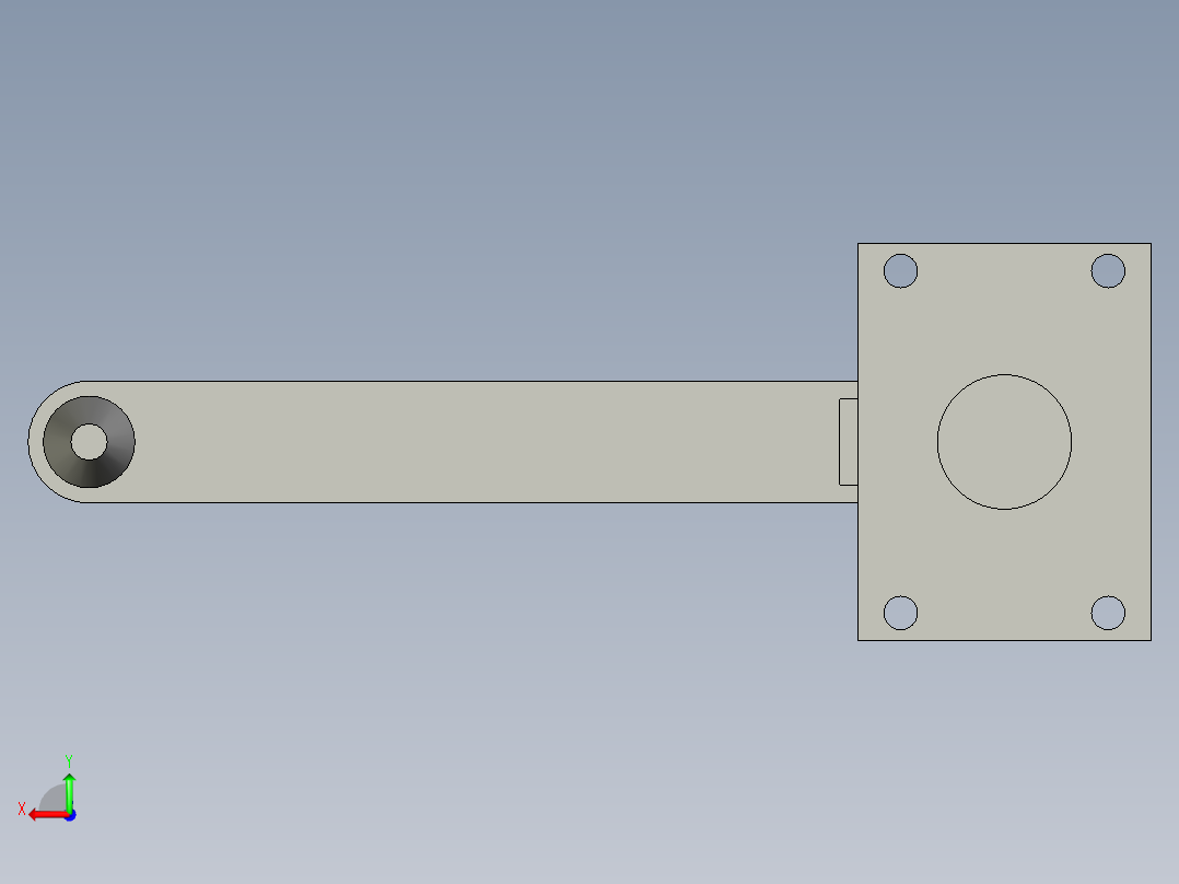 工件夹紧装配体后视图