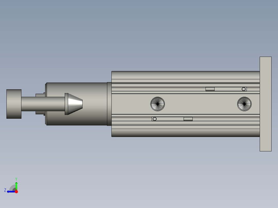 工件夹紧装配体右视图