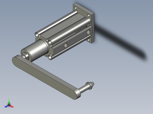 工件夹紧装配体正等轴测缩略图