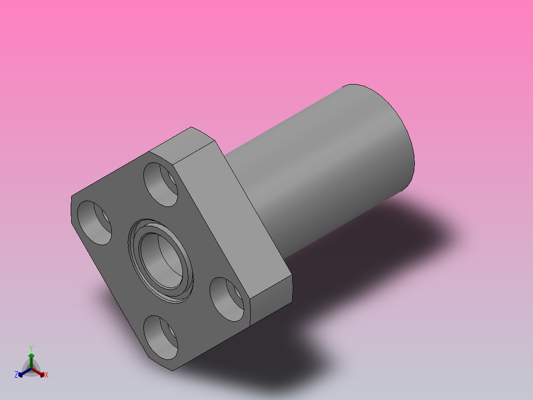 无挡圈双轴承L尺寸指定型轴承座组件_BDLDK-67-8-2Z-40-A主视图