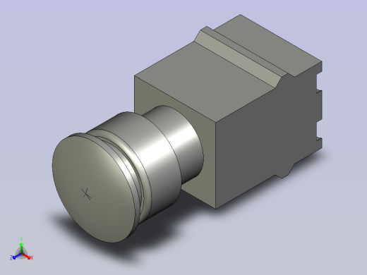 红色急停按钮TN2BKR-2B-B-C正等轴测缩略图