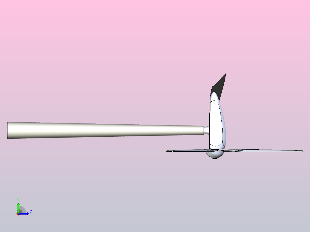 风力发电机左视图