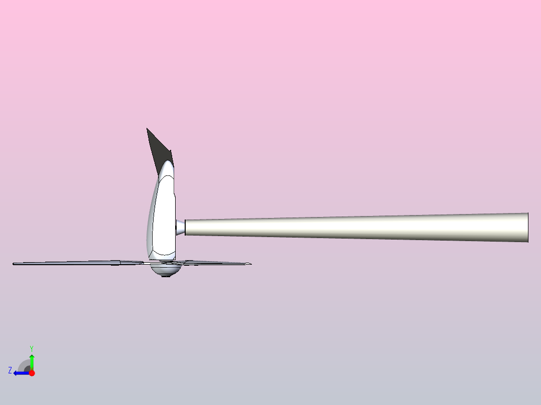 风力发电机右视图