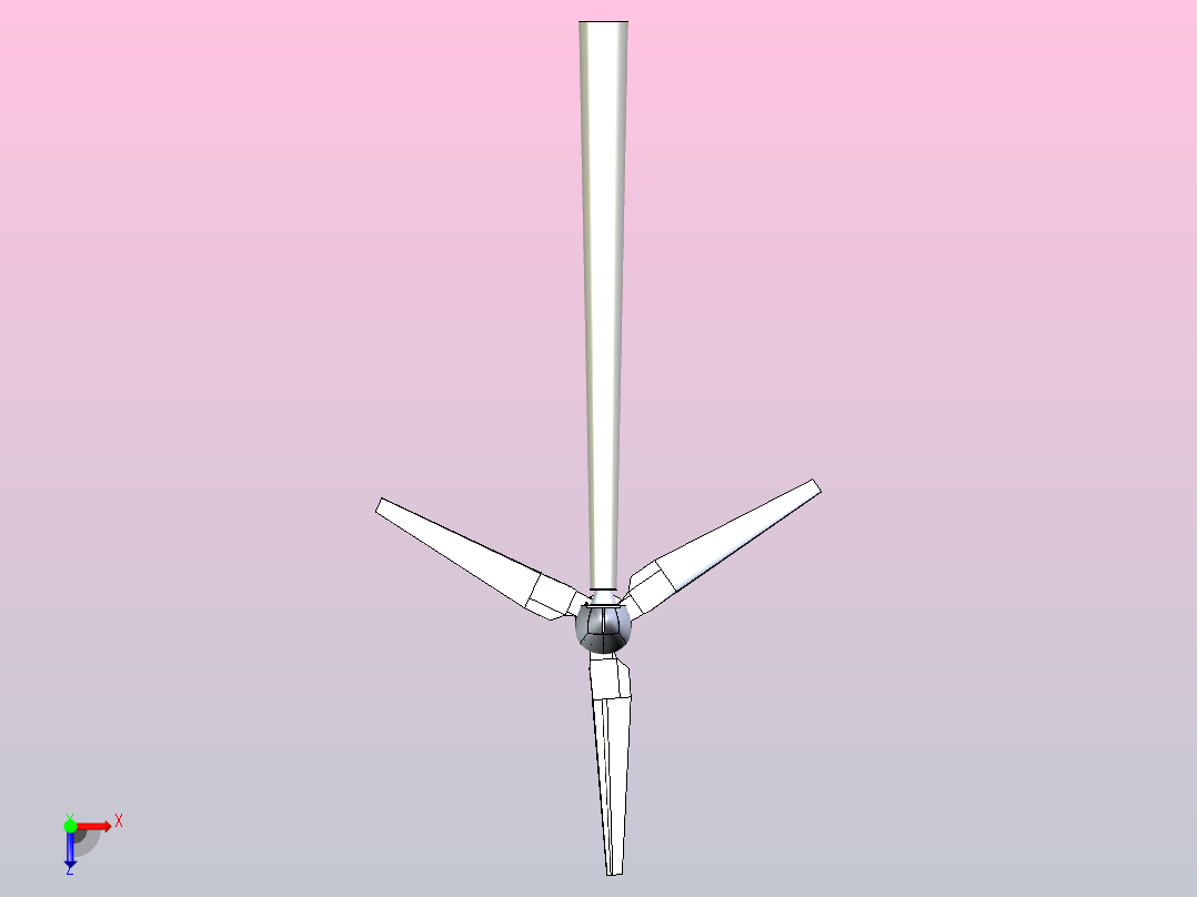 风力发电机俯视图