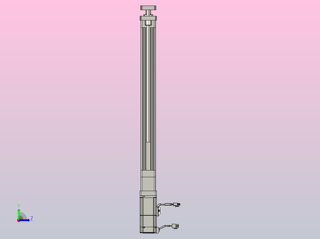 轻载电动缸TPA-ESR40-1210C-L400-M-QDX-W-P40-C3左视图