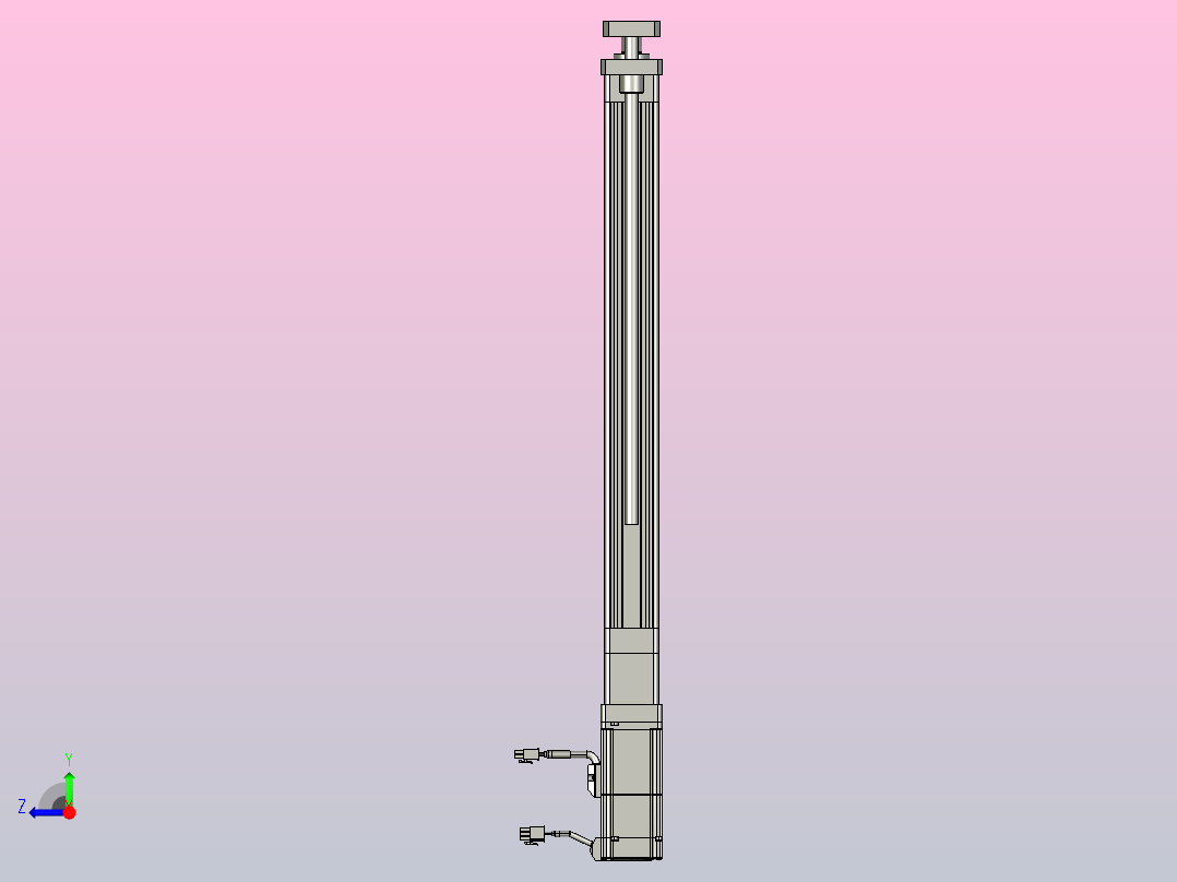 轻载电动缸TPA-ESR40-1210C-L400-M-QDX-W-P40-C3右视图