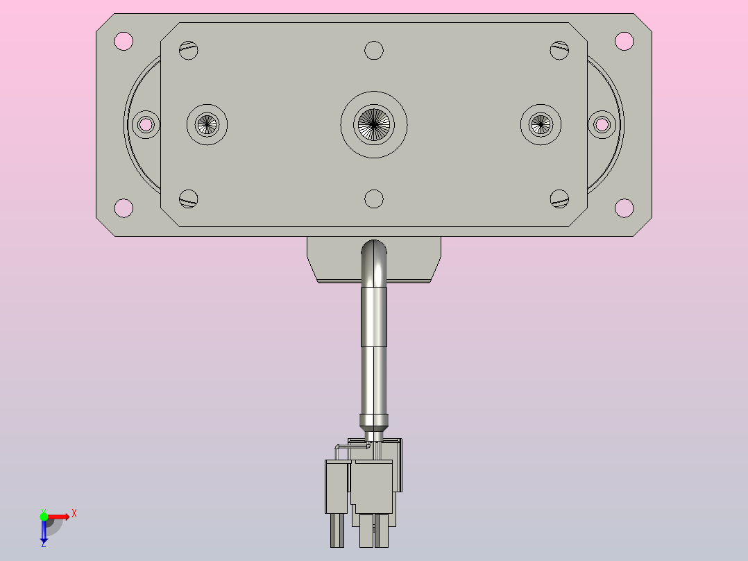 轻载电动缸TPA-ESR40-1210C-L400-M-QDX-W-P40-C3俯视图
