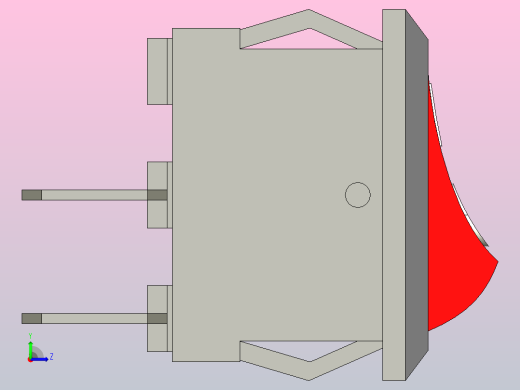 小外壳安装塑料翘板开关左视缩略图