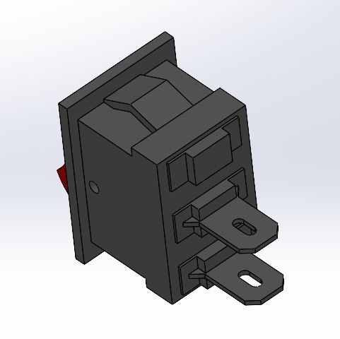 小外壳安装塑料翘板开关