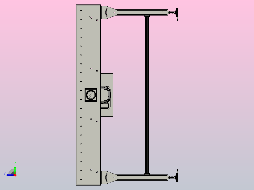 连锁驱动的辊传送带右视图