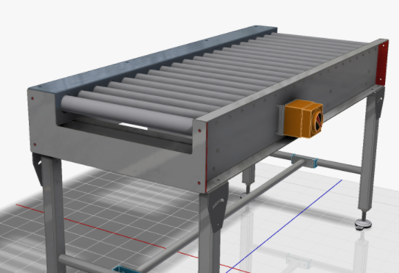 连锁驱动的辊传送带