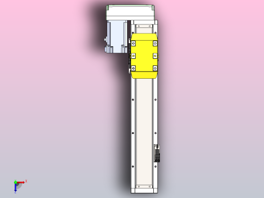 内嵌式螺杆 GTH8-400W伺服[GTH8-L10-300-BL-M400W-C2-N]丝杆滑台模组三菱马达俯视缩略图