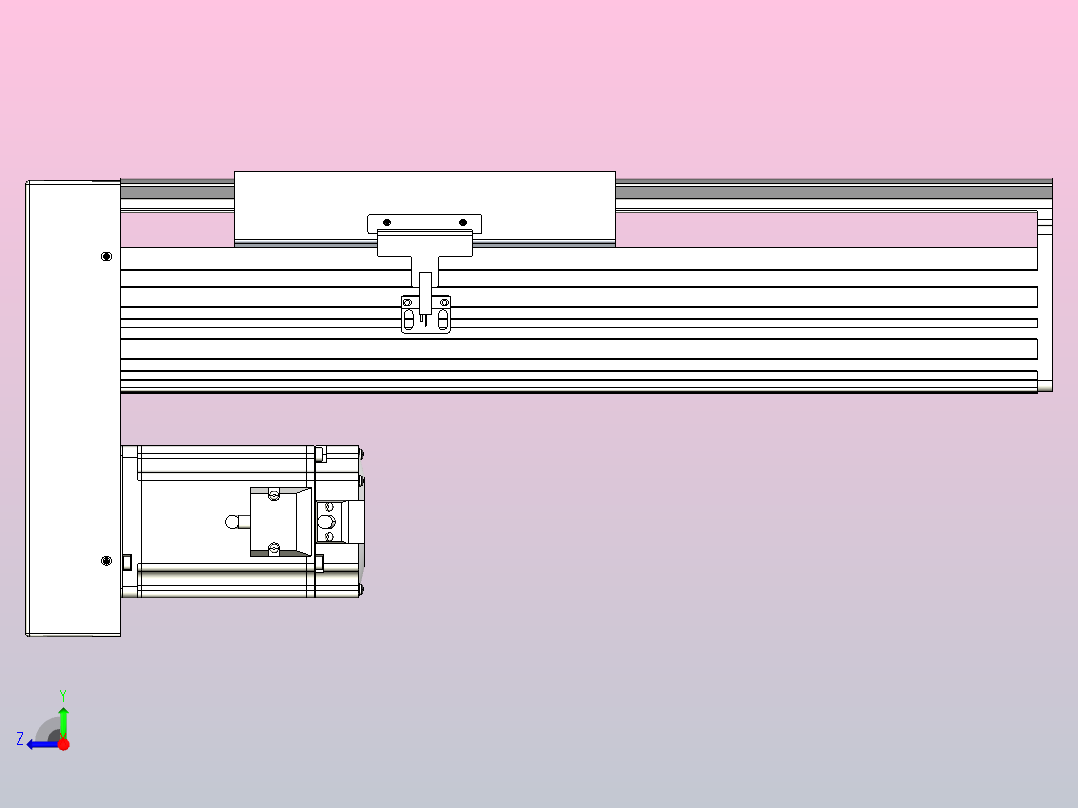 日规模组半封闭丝杆TPA-HNR-202D-2510C-L150-MP-Y-P75-N3右视图