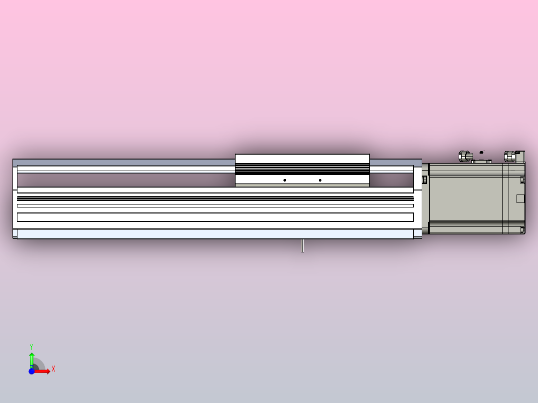 日规模组半封闭丝杆TPA-HNR-170T-2010C-L200-M-M75-N3前视图