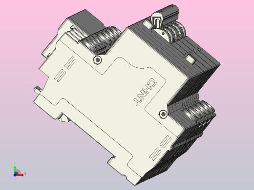 NBPLE-63&amp;4P剩余电流动作断路器三维模型202307前视缩略图