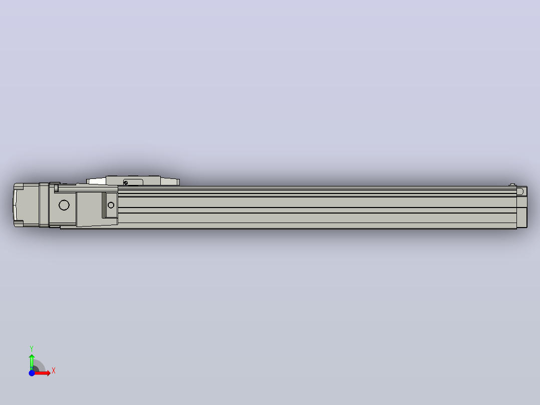 GTH4-L#-300-BL-M05-C3 GTH4内嵌式螺杆滑台 电机左折 Toyo直线模组前视图