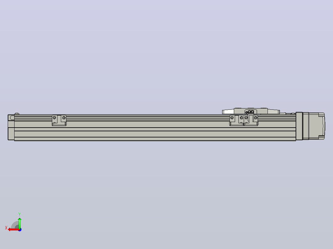 GTH4-L#-300-BL-M05-C3 GTH4内嵌式螺杆滑台 电机左折 Toyo直线模组后视图