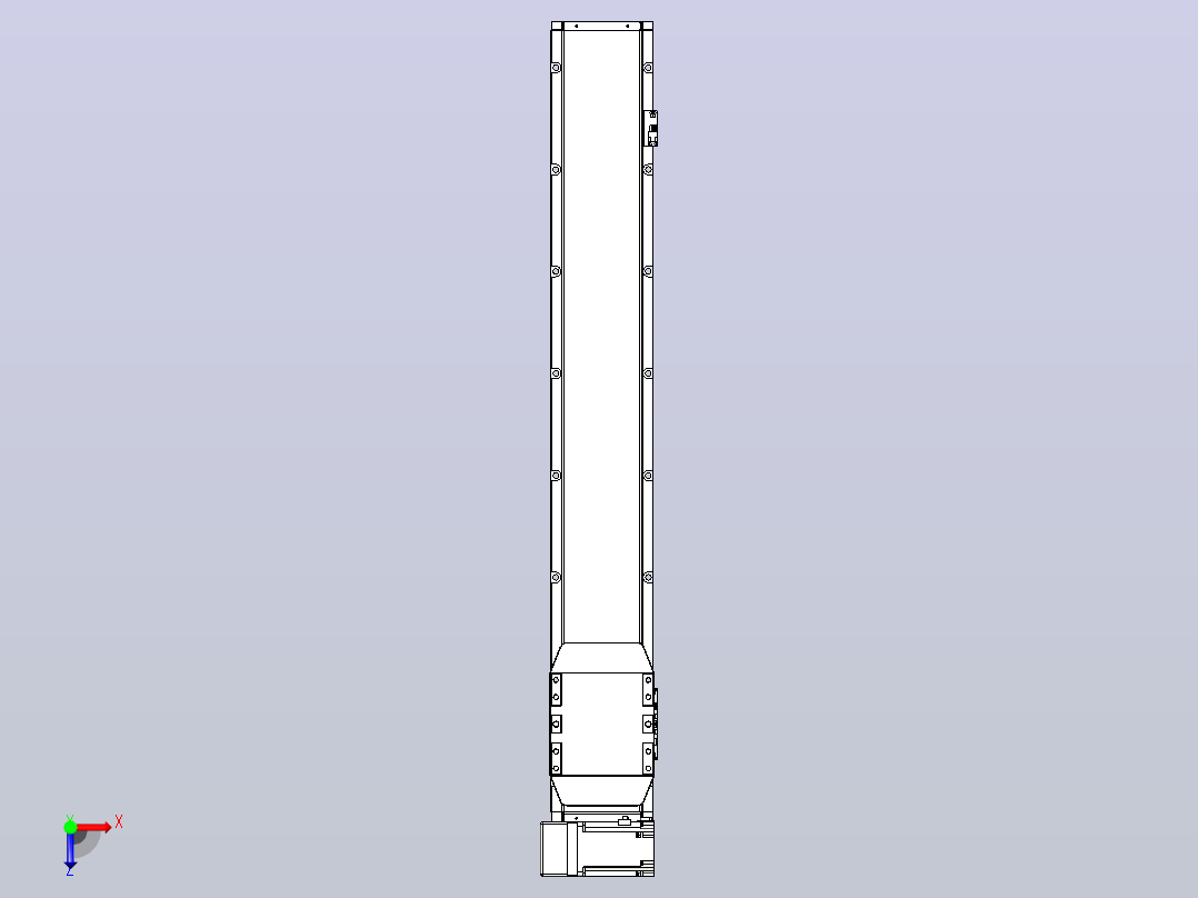 机器人皮带驱动直线轴TPA-GCB-150-P80-L850-LU-M75-N3俯视图