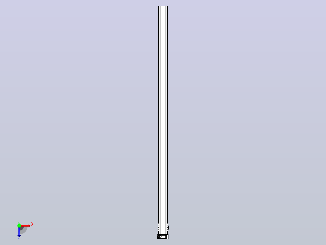 皮带直线轴半封闭可选导轨TPA-HNB-140D-120-L2950-RU-Y-P40-N3俯视图