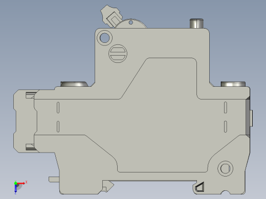 DZ47LE-63&amp;4P&amp;剩余电流动作断路器三维模型202307俯视缩略图