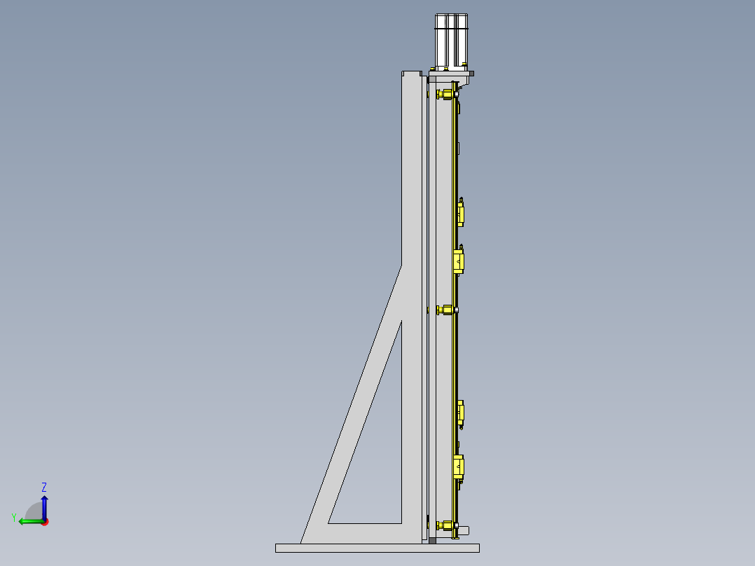 输送机升降回转机构左视图