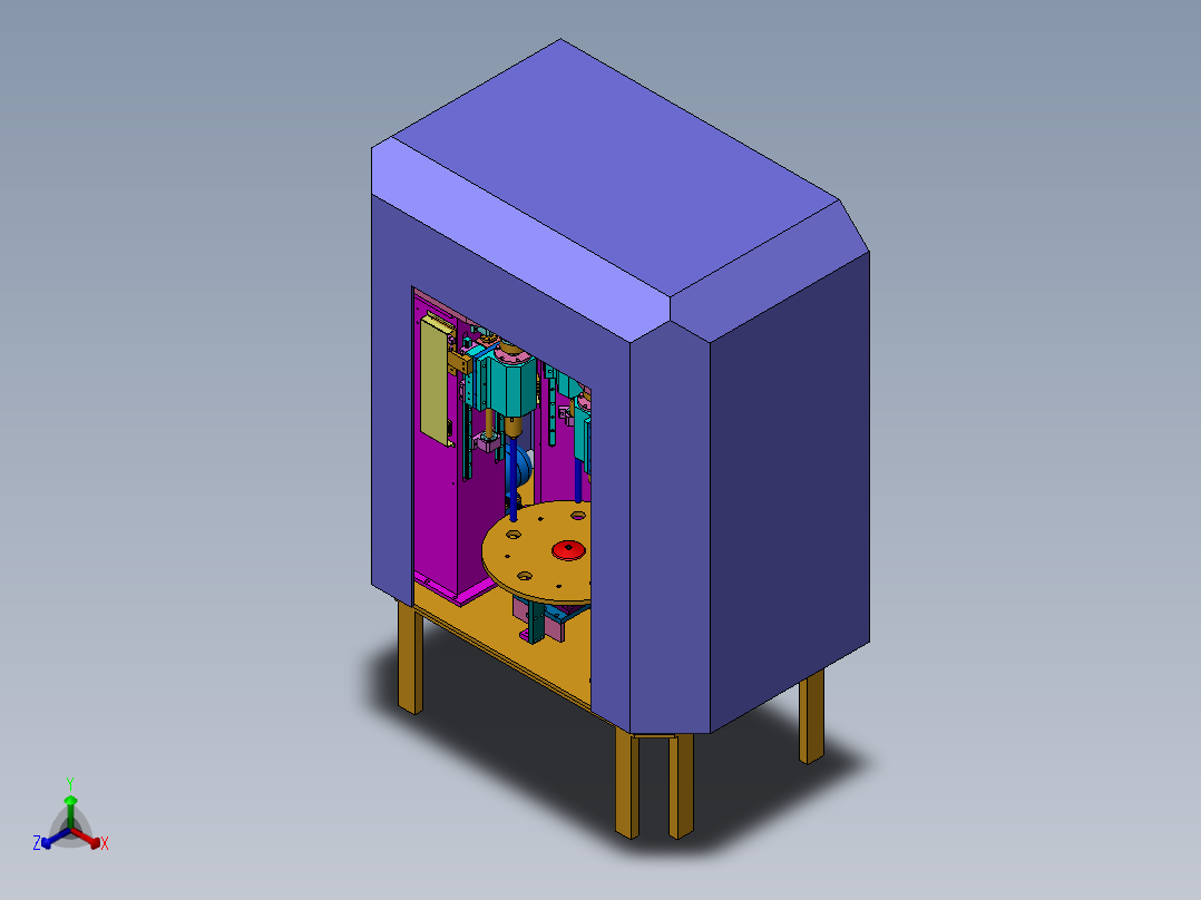 珩磨机正等轴测图