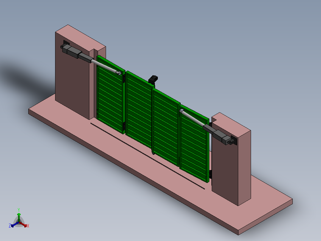 自动门正等轴测图