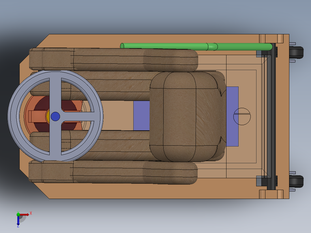 电动马桶卡丁车俯视图