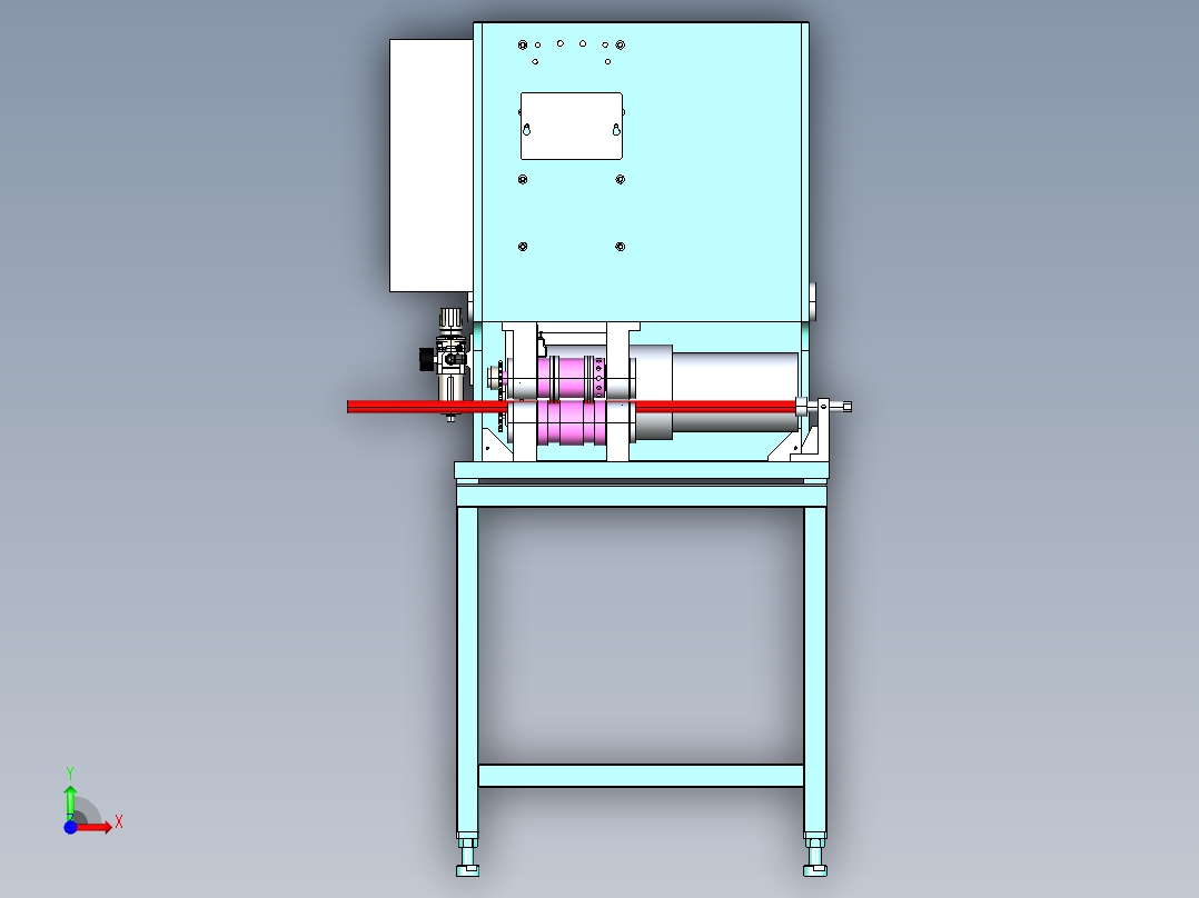 圆柱体的表面 砂光机前视图