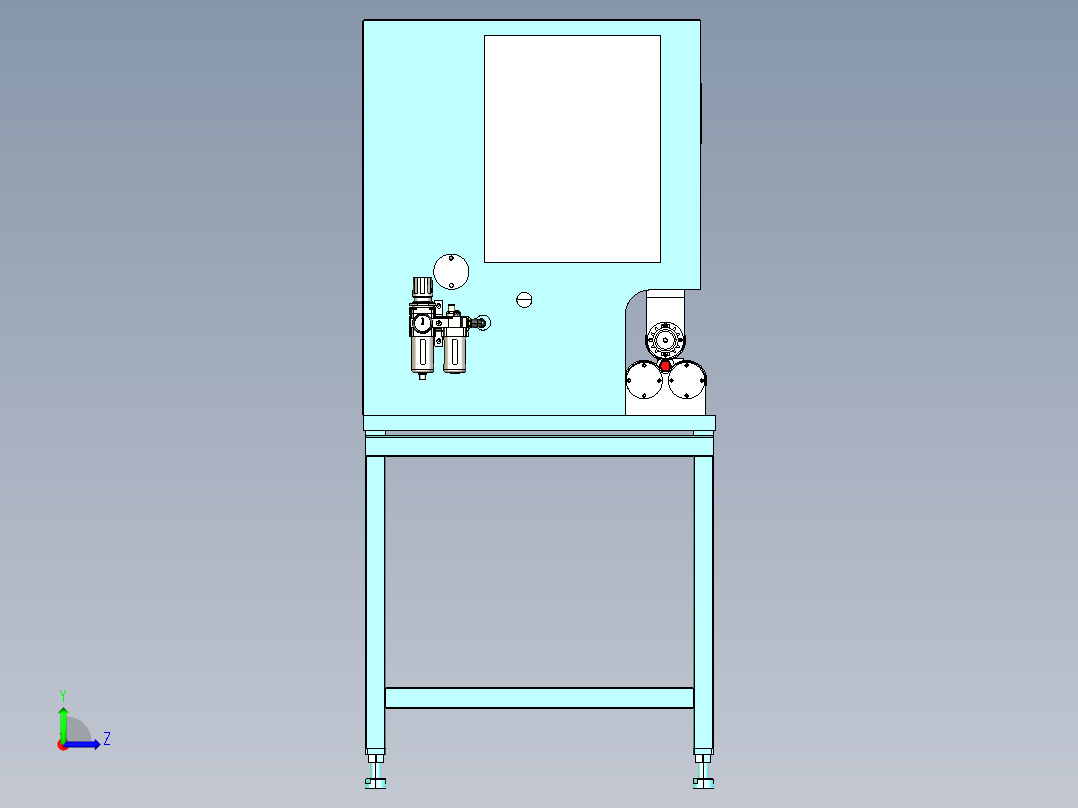 圆柱体的表面 砂光机左视图