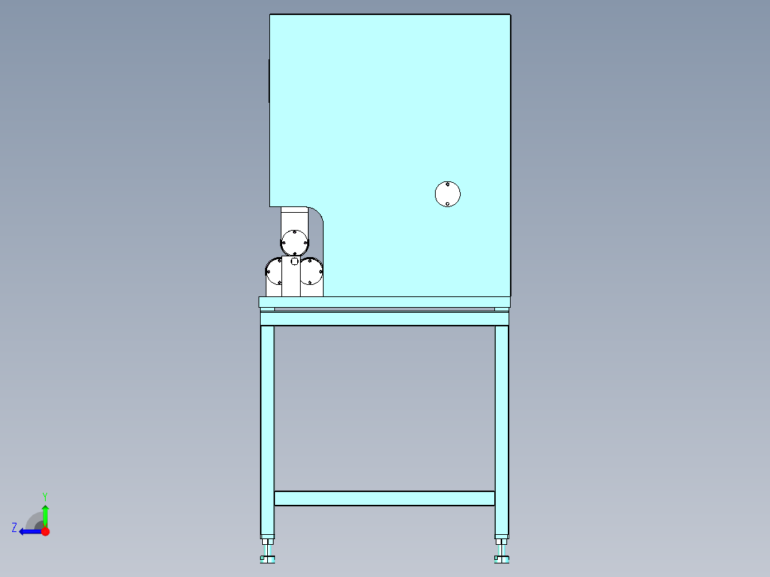 圆柱体的表面 砂光机右视图