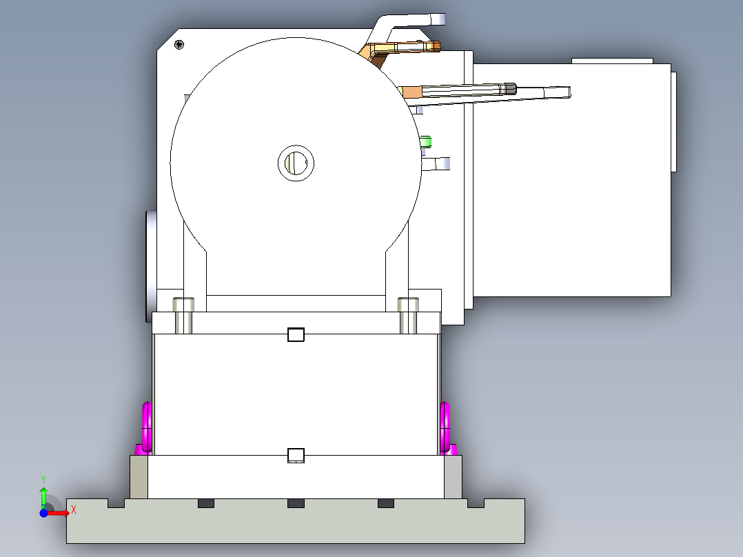 液压夹具前视图