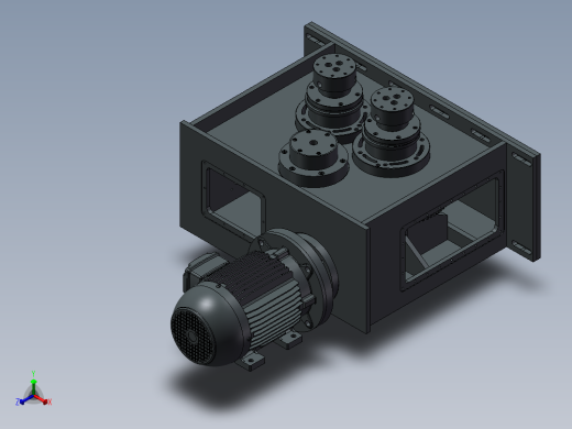 大功率齿轮箱3D图纸 Solidworks设计 附STP