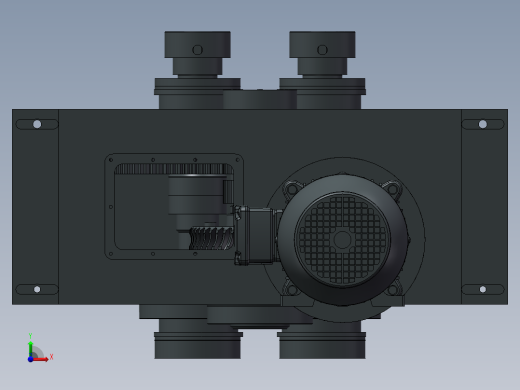 大功率齿轮箱3D图纸 Solidworks设计 附STP前视缩略图