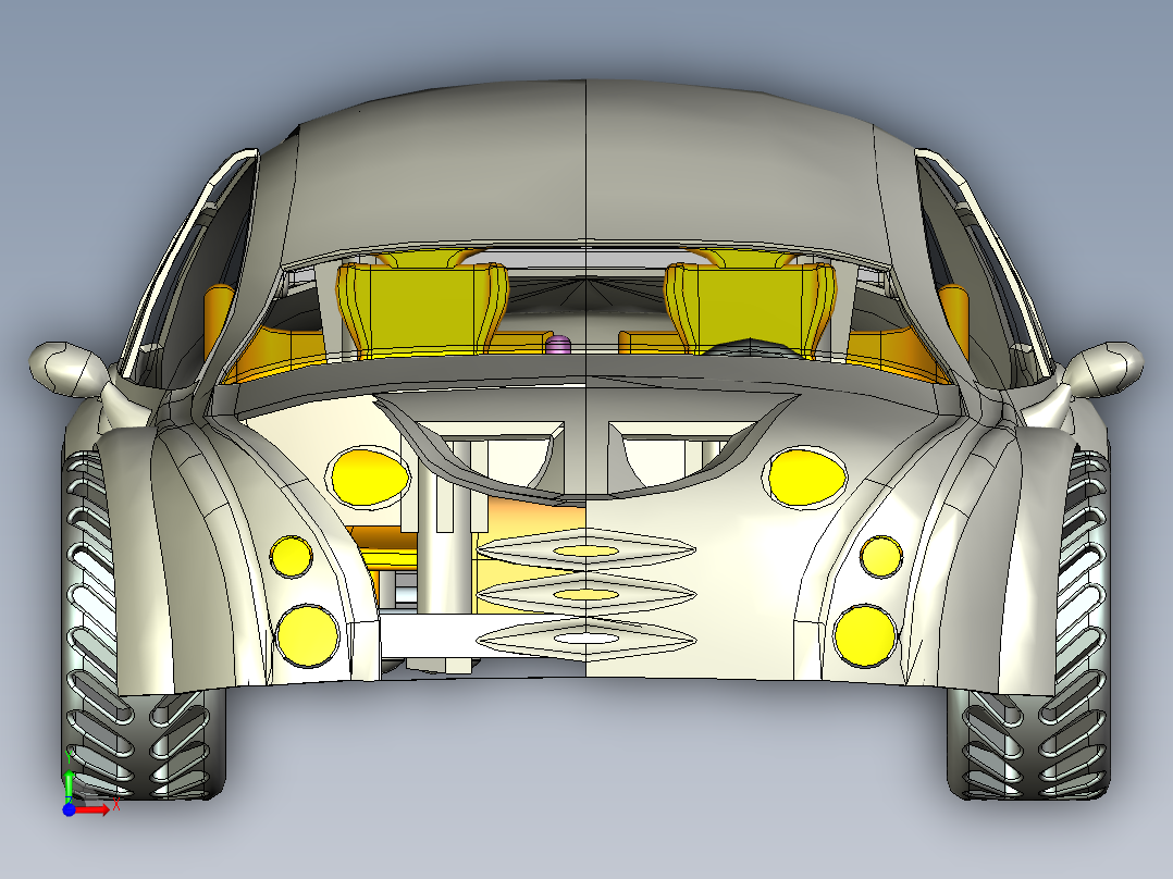 各种跑车模型前视图